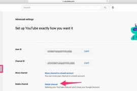 How to delete a YouTube channel and its content