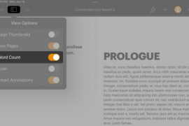 Woordentellingen weergeven in Pages op iPhone, iPad en Mac