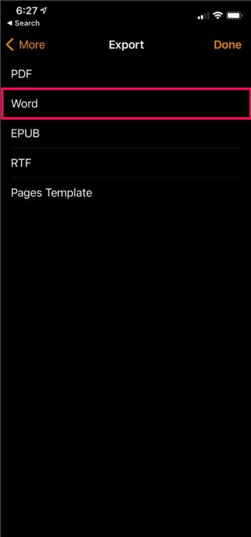 如何在iPhone和iPad上将页面导出为Word（Pages可以做到） APPS 第4张