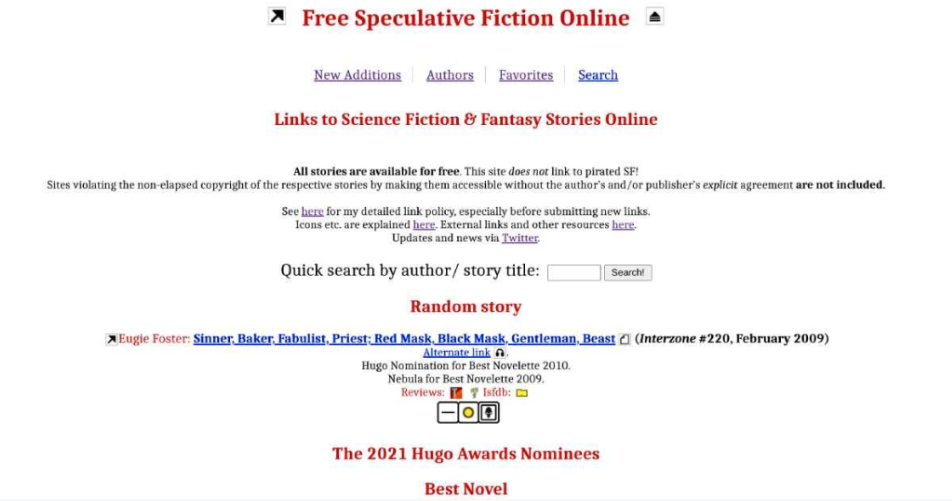 阅读免费科幻短篇小说和系列小说的5个最好的网站 测评 第2张