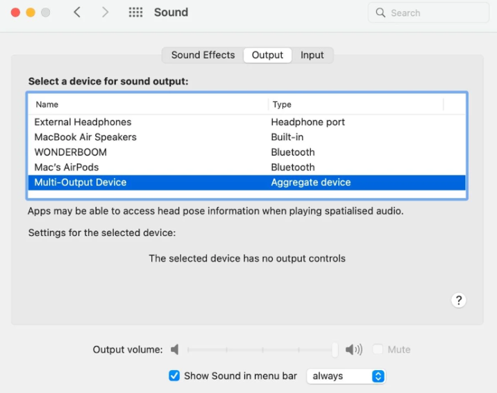 如何在Mac上通过多个扬声器和耳机播放音频 如何 第4张