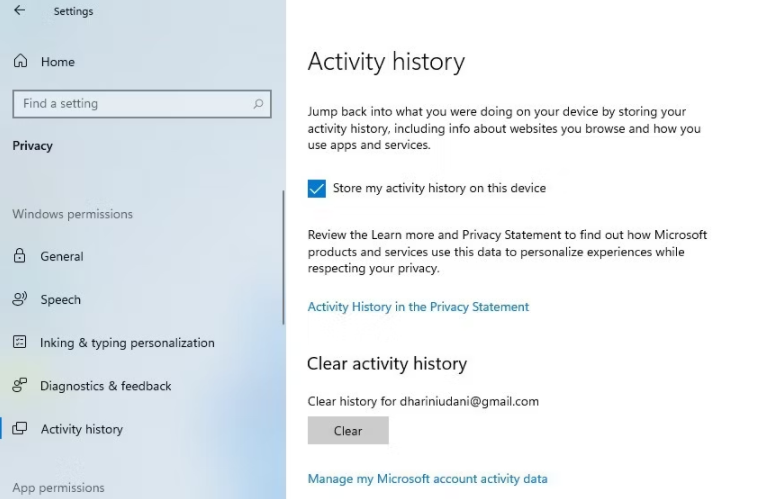 如何查看和清除Windows 10活动历史记录 Windows 第7张