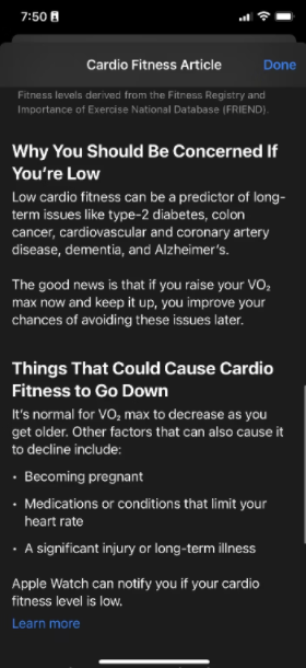 如何在iPhone上查看你的心肺功能水平 如何 第6张