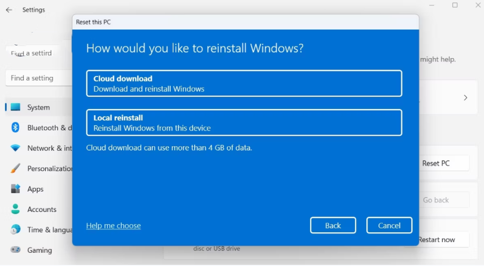 Windows 中的 Windows 重置和系统还原有什么区别？ Windows 第8张