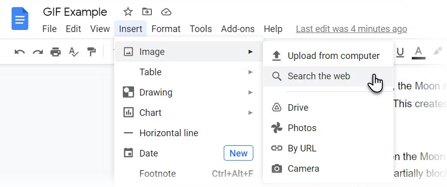 如何在谷歌文档中正确地添加动画GIF 如何 第2张