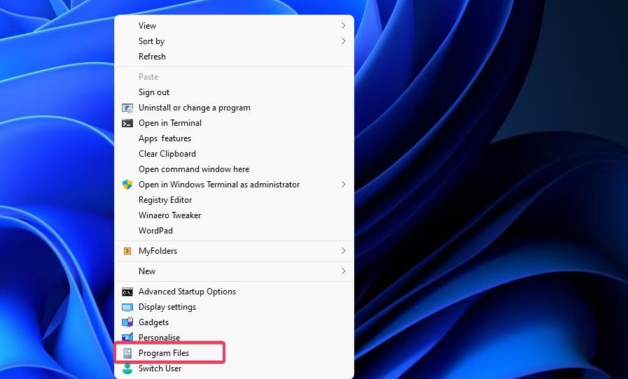 如何在Windows 11中向上下文菜单添加文件夹 Windows 第10张