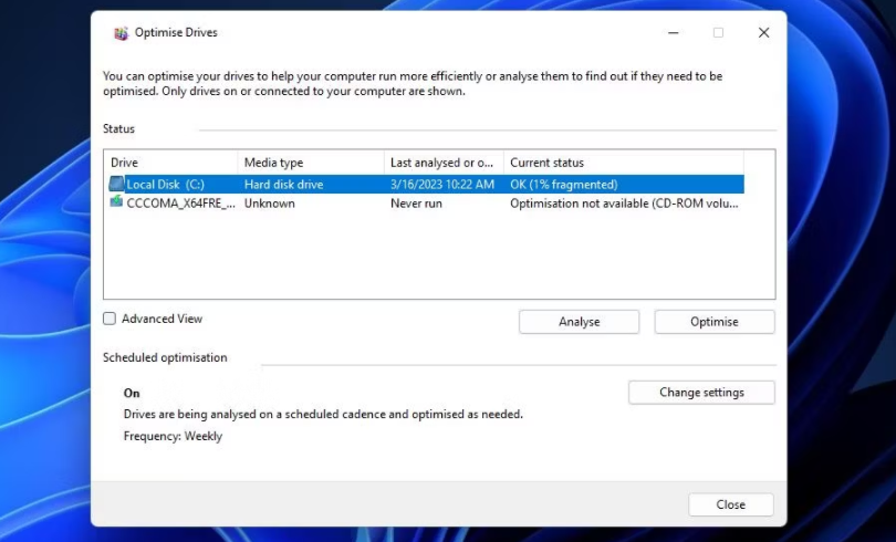 如何在Windows 11中对硬盘驱动器进行碎片整理 Windows 第2张