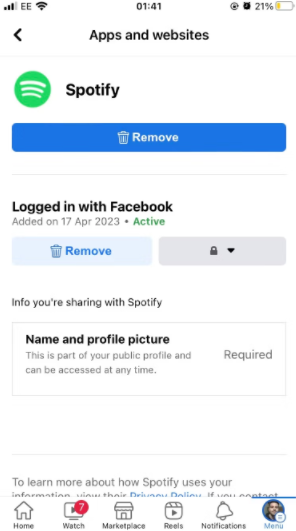 如何从Facebook上断开Spotify账户的连接 如何 第6张