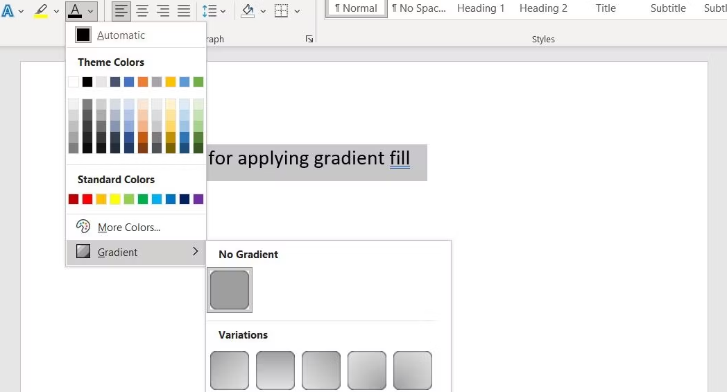 如何在Microsoft Word中为你的文本应用颜色渐变效果 如何 第2张