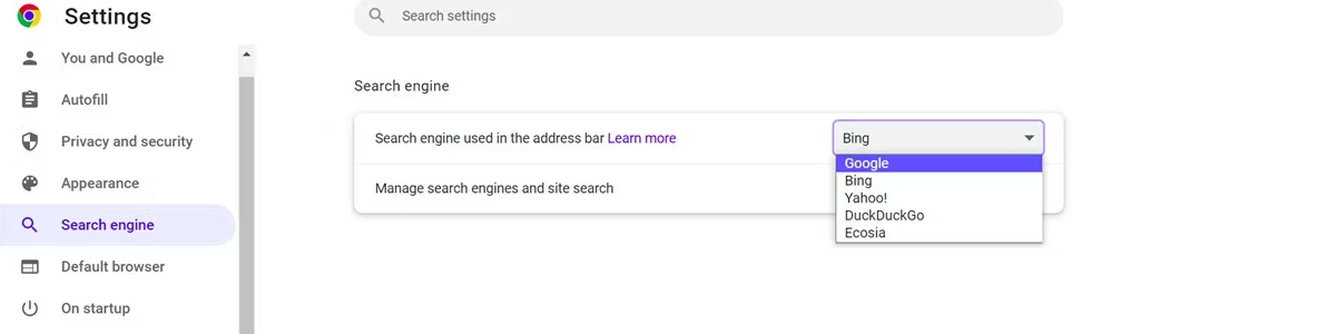 如何从Chrome浏览器中删除Bing（必应）并重置默认搜索引擎 如何 第2张