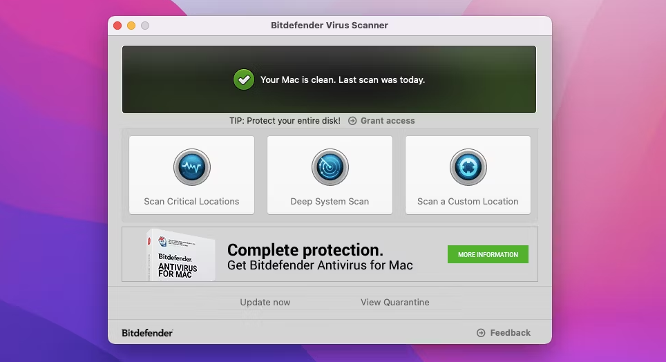 7个最好的真正的免费杀毒软件，适用于你的Mac APPS 第4张